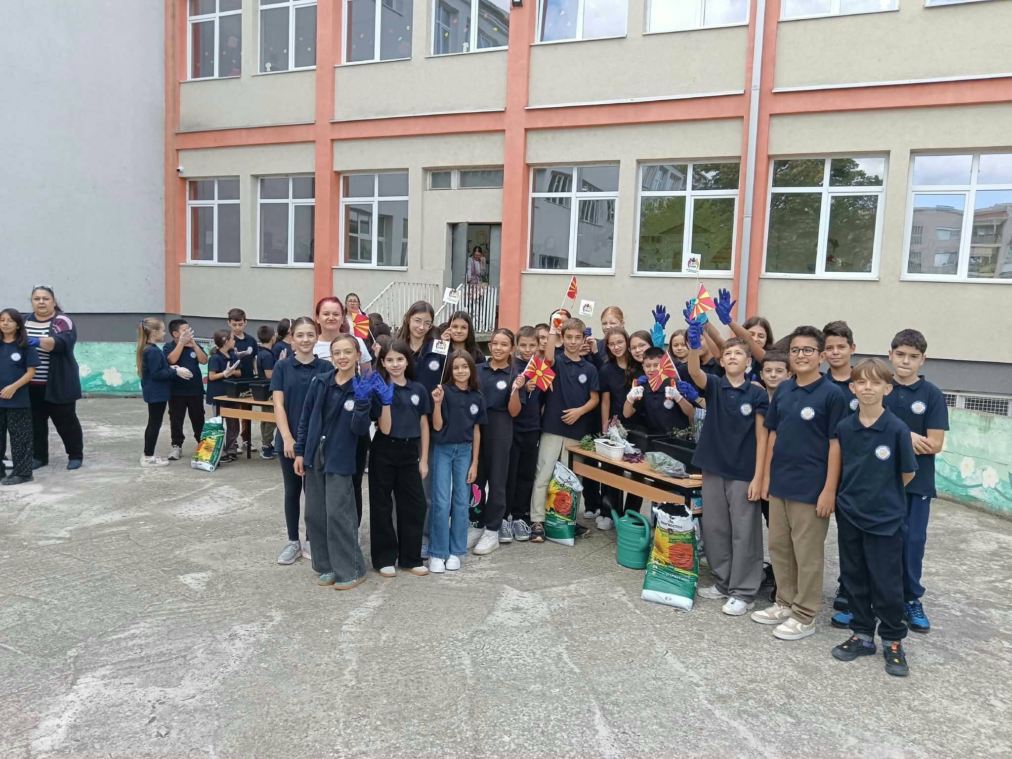 Students during the school activity